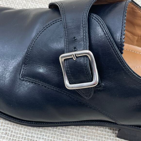 Florsheim Imperial All Leather Black Single Monk Strap Dress Shoes Men's 9.5 EEE - Picture 2 of 10